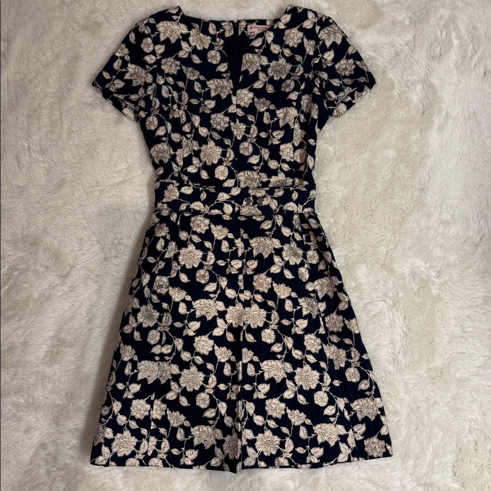 Brooks Brothers Red Fleece Floral Jacquard Dress❣️ Like New
